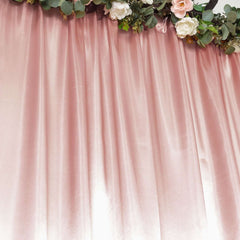 8ftx10ft Dusty Rose Satin Event Curtain Drapes, Backdrop Event Panel