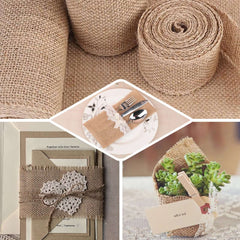 5"x10 Yards Natural Burlap Fabric Roll, Jute DIY Craft Fabric Bolt