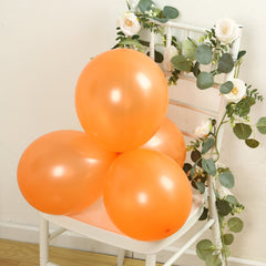50 Pack Orange Biodegradable Balloons, 12" Thickened Extra Strong Eco-friendly Latex Helium Party Balloons