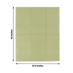 50-Pack Paper Napkins Sage Green - Soft Disposable 2-Ply Dinner Napkins for Weddings