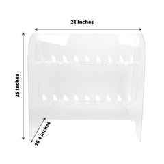 2-Tier Acrylic Champagne Glass Holder Display Stand Table Top Clear with 18 Hooks for Events & DIY Bars 25"