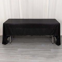 Sequin Dots Polyester 60"x126" Rectangle Tablecloth Shimmering Black - Wrinkle Free & Sparkling Table Cover