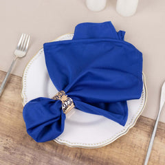 5 Pack Scuba 20"x20" Napkins Royal Blue - Durable & Reusable Dinner Napkins