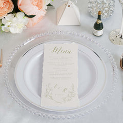 6-Pack Acrylic Round Charger Plates 13" in Clear with Beaded Rim, Decorative Dinner Party Serving Plates