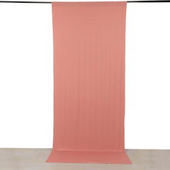 Dusty Rose 4-Way Stretch Spandex Event Curtain Drapes, Wrinkle Free Backdrop Event Panel with Rod Pockets - 5ftx12ft
