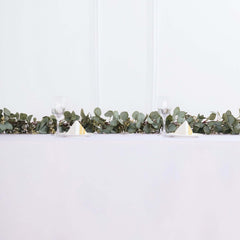 7ft Real Touch Green Artificial Eucalyptus Boxwood Leaf Garland Vine