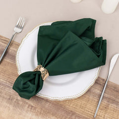 5 Pack Scuba 20"x20" Napkins Hunter Emerald Green - Durable & Reusable Dinner Napkins