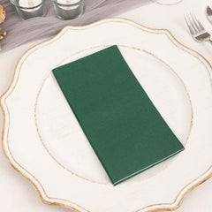 50-Pack Paper Napkins Hunter Emerald Green - Soft Disposable 2-Ply Dinner Napkins for Weddings