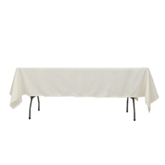 Fire Retardant Premium Polyester 60"x102" Rectangular Tablecloth Ivory - High-Performance Table Cover
