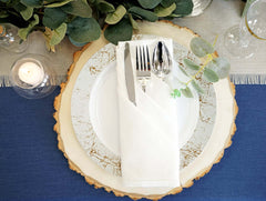 24-Pack Plastic Forks Baroque Style Metallic Silver - Heavy Duty Disposable Silverware 8"