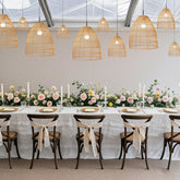 Boho Rattan Light Shades Set of 3 – Natural Woven Pendant Lamp Covers in Cone Shape – 16" 18" 20" – Ceiling Shades Only