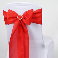 5 Pack Polyester Chair Sashes Red 6"x108"