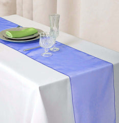 10 Pack Sheer Organza 14"x108" Table Runners Royal Blue - Soft and Lightweight Table Accent