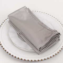 5 Pack Scuba 20"x20" Napkins Shimmer Silver - Dazzling Cloth Napkins