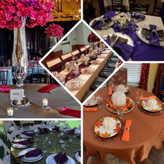 5 Pack Satin 20"x20" Napkins Turquoise - Luxurious Shine & Smooth Dinner Napkins