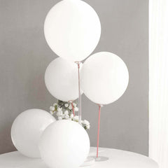 10 Pack 18" Matte Pastel White Helium or Air Latex Party Balloons