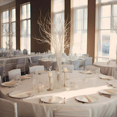 6-Pack Natural Birch Tree Branches 46" White - Versatile Extra Long Decorative Dried Willow Twigs Sticks for Vase Centerpiece Wedding Decor