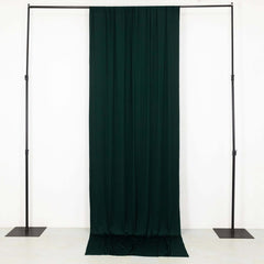 Hunter Emerald Green 4-Way Stretch Spandex Event Curtain Drapes, Wrinkle Free Backdrop Event Panel with Rod Pockets - 5ftx12ft