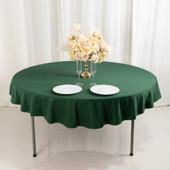 Scuba Round 70" Tablecloth Hunter Emerald Green - Wrinkle Free & Stain Resistant Table Cover