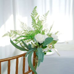 2 Stems Green Artificial Asparagus Fern Leaf Plant Indoor Faux Spray