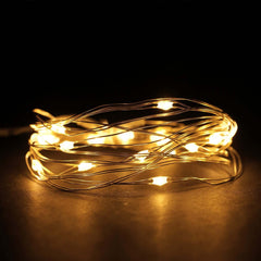 20 LED Micro Fairy String Lights Starry Bright Design Warm White - Battery Operated Party Accent 90"