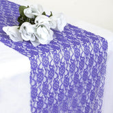 Floral Lace 12"x108" Table Runner Royal Blue - Stylish Vintage Table Decor