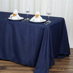 Polyester 50"x120" Rectangle Tablecloth Navy Blue - Wrinkle-Resistant Table Cover
