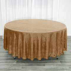 Sequin 108" Round Tablecloth Gold - Glittering Finish for Glamorous Events