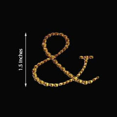 12 Pack | 1.5" Gold Rhinestone Monogram Letter Jewel Sticker Self Adhesive DIY Diamond Decor - and
