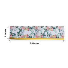 24 Pack White/Pink Water Bottle Labels with Peony Floral Design & Gold Trim, Waterproof Bottle Stickers