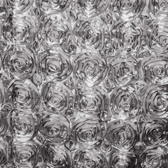 Rosette Satin 14"x108" Table Runner Silver - Grandiose Design