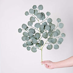4 Pack 25" Frosted Green Artificial Silk Eucalyptus Leaf Branches
