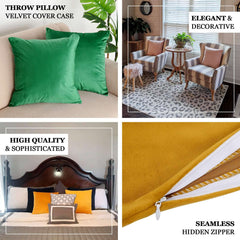 2 Pack 18" Mauve Soft Velvet Square Throw Pillow Cover