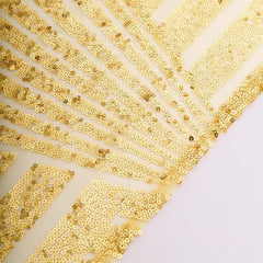 Sequin Napkins 20"x20" Gold - Diamond Pattern Reusable Napkin for Glamorous Table Settings