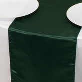Lamour Satin 12"x108" Table Runner Hunter Emerald Green - Smooth & Lustrous Finish
