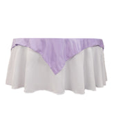 Lamour Satin 54"x54" Table Overlay Square Tablecloth Lavender Lilac - Durable & Silk-Like Table Cover
