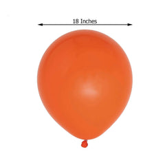 10 Pack 18" Matte Pastel Orange Helium or Air Latex Party Balloons