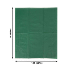 50-Pack Paper Napkins Hunter Emerald Green - Soft Disposable 2-Ply Dinner Napkins for Weddings