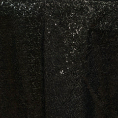 Sequin 72"x72" Table Overlay Square Tablecloth Black - Sparkly Design for Stunning Events