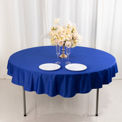 Scuba Round 70" Tablecloth Royal Blue - Wrinkle Free & Stain Resistant Table Cover