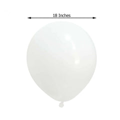 10 Pack 18" Matte Pastel White Helium or Air Latex Party Balloons