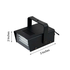 35W Mini Bright Blue Strobe Light with 24 LEDs, Stage Backdrop Uplight with Variable Flash & Speed Control