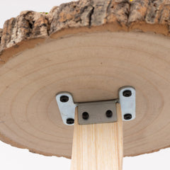 3-Tier Wooden Cupcake Stand Rustic Natural Wood Slice with Tree Branch Style - Farmhouse Dessert Display Cake Holder 17"