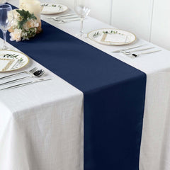 Polyester 12"x108" Table Runner Navy Blue - Durable & Wrinkle-Resistant Table Decor