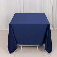 Scuba Square 70"x70" Tablecloth Navy Blue - Wrinkle Free & Stain Resistant Table Cover