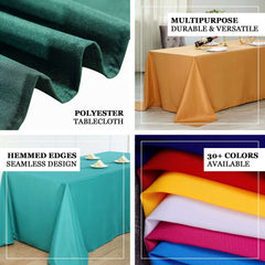 Polyester 90"x156" Rectangle Tablecloth Olive Green - Seamless Wrinkle-Resistant Table Cover