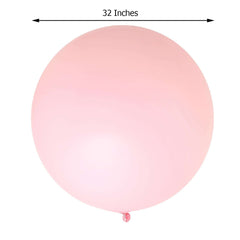 2 Pack 32" Large Matte Pastel Blush Helium or Air Latex Balloons
