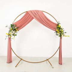 Dusty Rose 4-Way Stretch Spandex Event Curtain Drapes, Wrinkle Free Backdrop Event Panel with Rod Pockets - 5ftx18ft