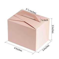 100 Pack 4"x3"x3" Chocolate Brown Tote Party Favor Candy Gift Boxes