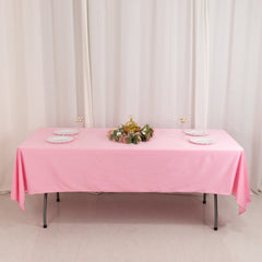 Scuba Rectangular 60"x102" Tablecloth Pink - Wrinkle Free & Stain Resistant Table Cover
